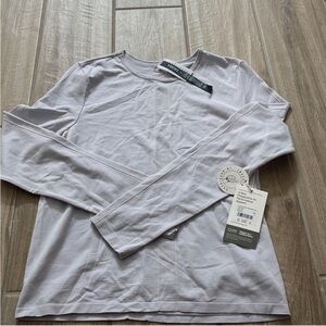Vuori Apres Top Long Sleeve Seamless Frost Grey Sport NWT Sz Small